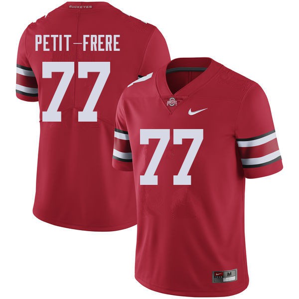 Ohio State Buckeyes #77 Nicholas Petit-Frere Men NCAA Jersey Red